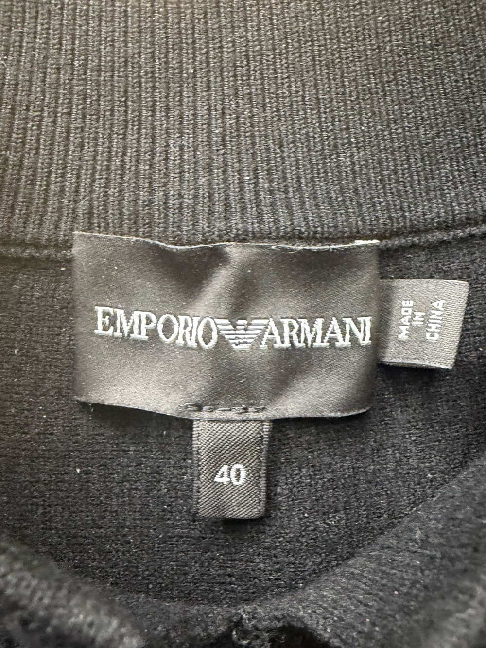 Emporio Armani Black Long-Sleeve Fit-and-Flare Dress - Picture 3 of 8